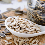 A spoonful of sunflower seeds