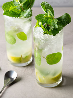 Two mojito cocktails