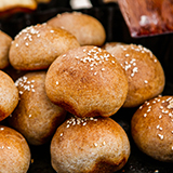 Whole wheat flour bread rolls