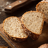 Slices of whole wheat flour bread