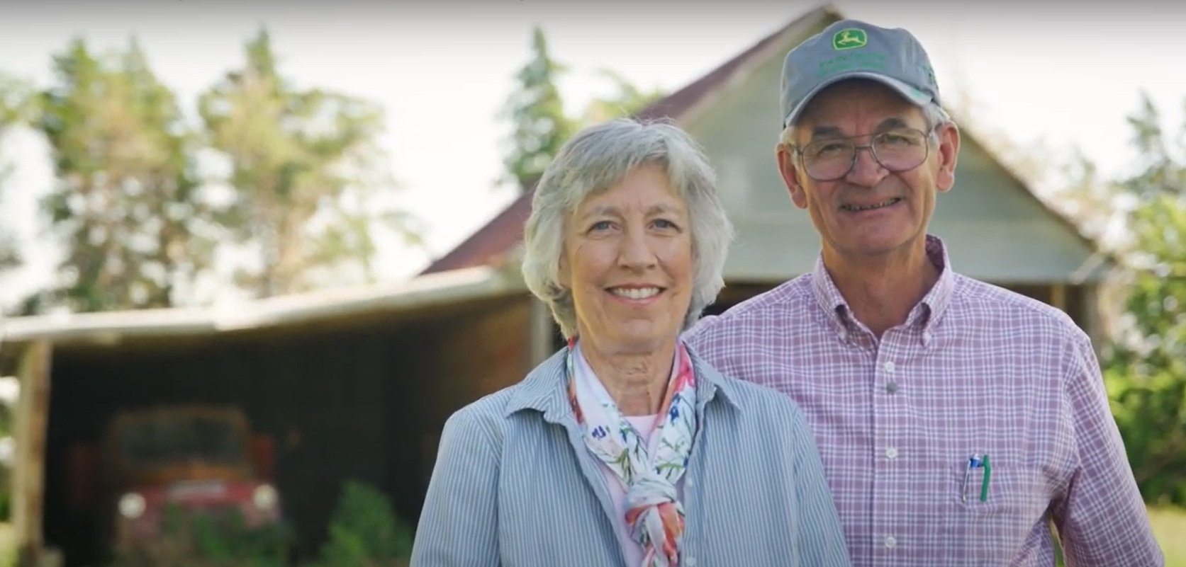 happy old couple